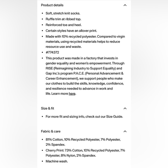 NWOT GAP Ruffle Trim Socks (2-pack) - Picture 2 of 2